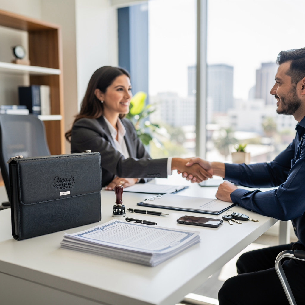 Oscar's Mobile Notary & Apostille professional mobile service providing convenient notary and apostille services in Montebello, CA
