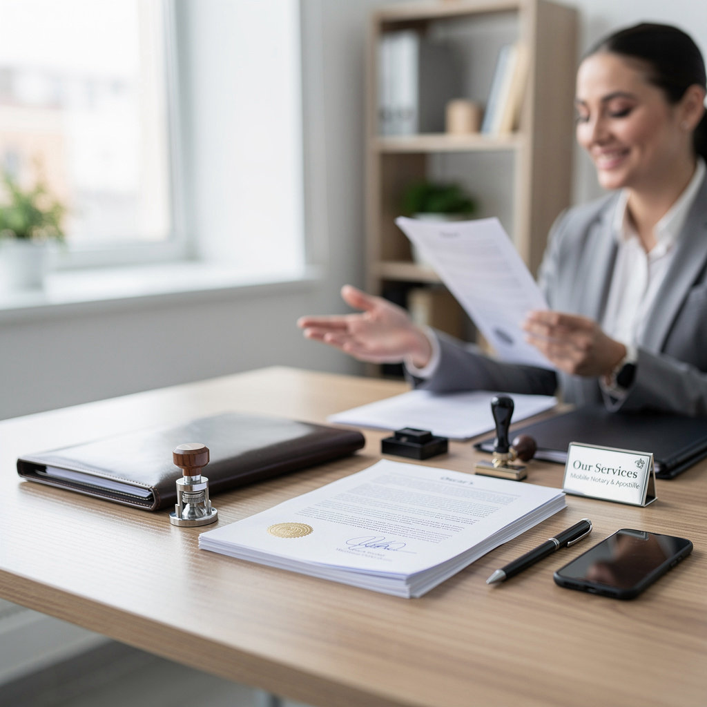Oscar's Mobile Notary & Apostille professional providing convenient mobile notary and document authentication services in Montebello, CA